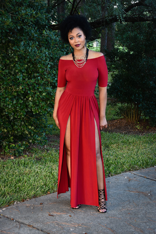 Angelina Dress in Red