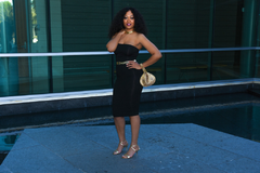 Ladies First Strapless Tube Dress in Black