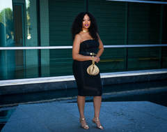 Ladies First Strapless Tube Dress in Black