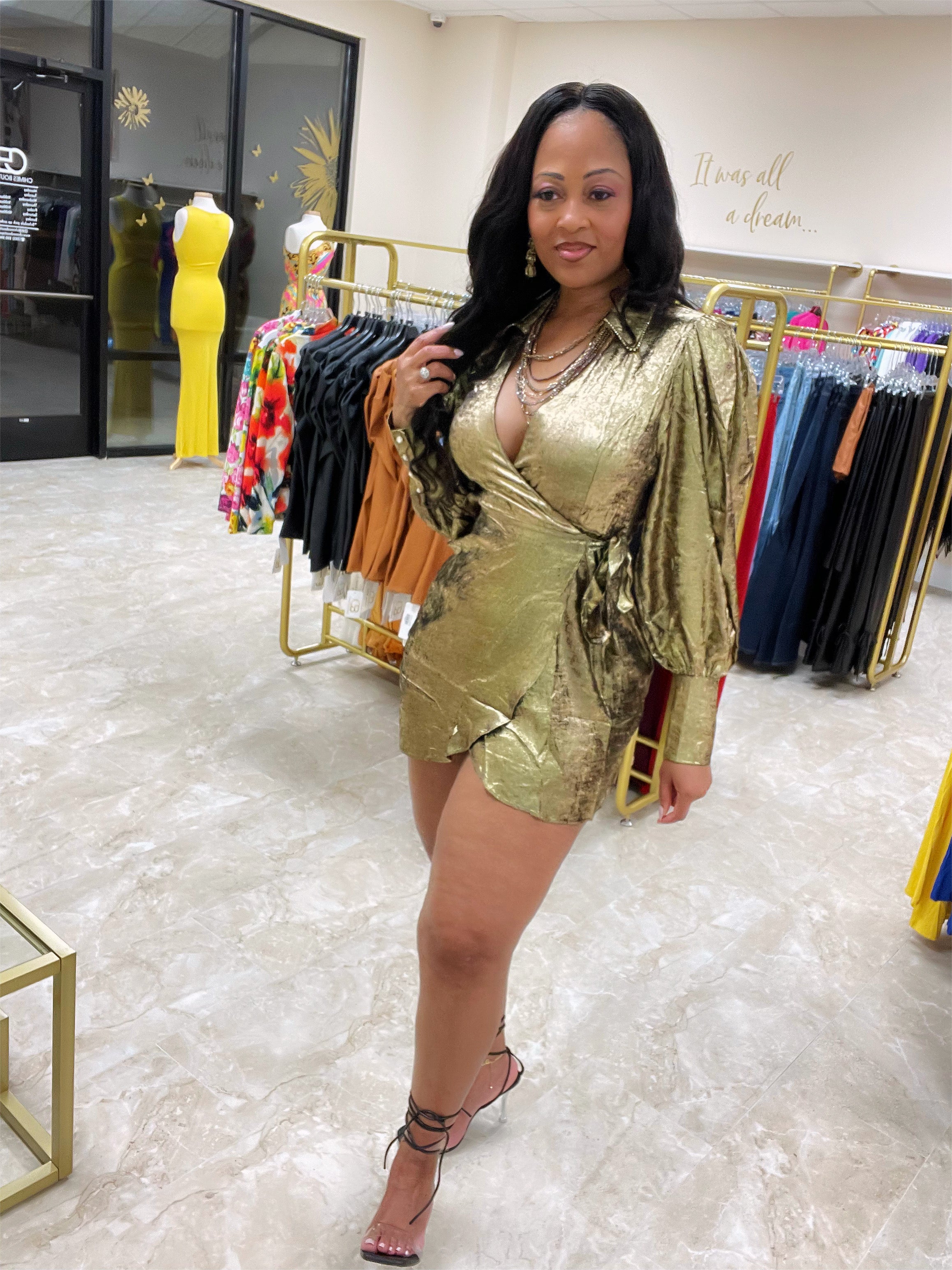 Birthday Girl Dress Gold