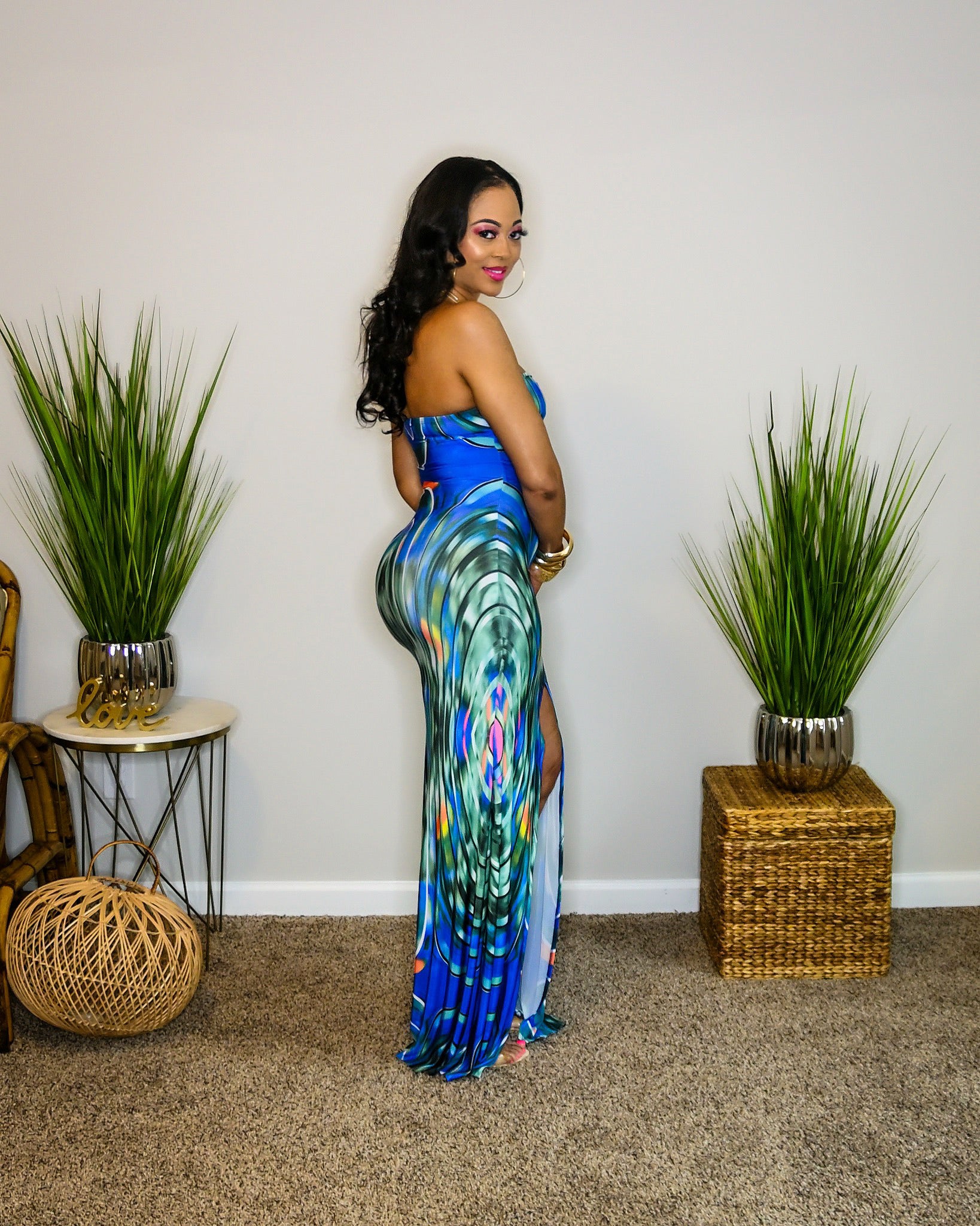 work of art maxi dress Work Of Art Dress - Red/Multi